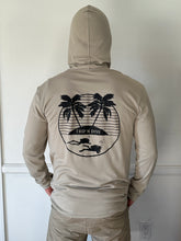 Load image into Gallery viewer, Light Weight Hooded Rash Guard Palm Trees
