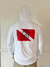 Load image into Gallery viewer, Light Weight Hooded Rash Guard Scuba Flag
