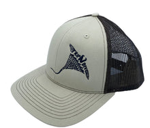 Load image into Gallery viewer, Hat - Manta Ray embroidered (White/Black, Tan/Brown, Charcoal/Turquoise, Columbia Blue)
