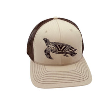 Load image into Gallery viewer, Tribal Turtle Hat (White/Black, Turquoise/White, Tan/Brown, Charcoal/Turquoise)
